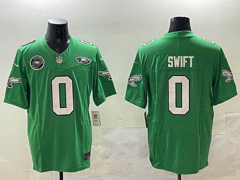 Men Philadelphia Eagles #0 Swift Green three generations 2025 Nike Vapor Limited NFL Jersey style 5->philadelphia eagles->NFL Jersey